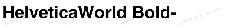 HelveticaWorld Bold字体转换